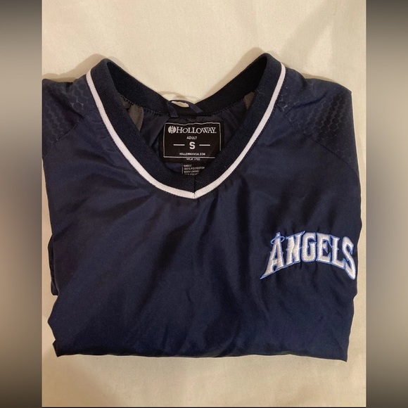 Los Angeles Angels Men's Blue Holloway Bionic Windshirt Pullover Size Small - Picture 5 of 10